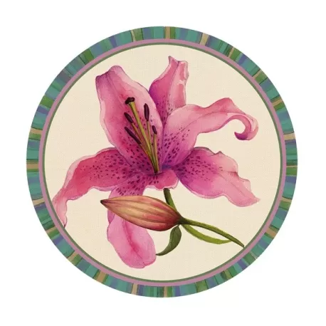 Tovaglietta rigida avorio Cm.39 - Giglio - L'oca Nera