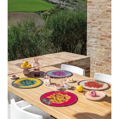 Tovaglietta rigida ottanio Cm.39 - Giglio - L'oca Nera