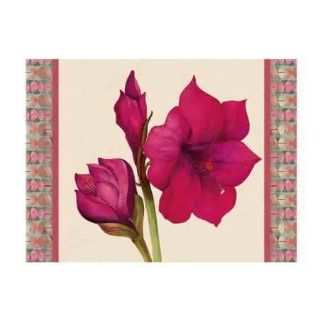 Tovaglietta rigida avorio Cm.39x29,5 - Amaryllis - L'oca Nera