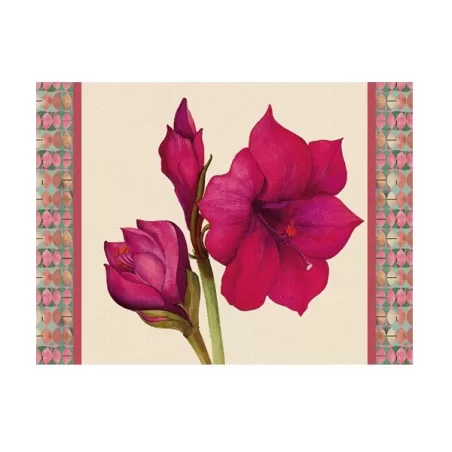Tovaglietta rigida avorio Cm.39x29,5 - Amaryllis - L'oca Nera