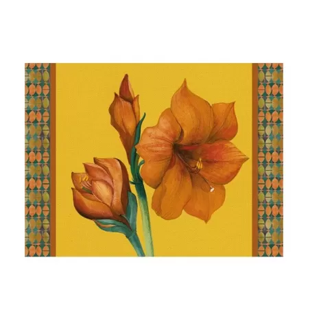 Tovaglietta rigida gialla Cm.39x29,5 - Amaryllis - L'oca Nera