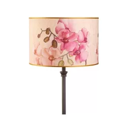 Paralume cilindrico medio Cm.35x23 h. - Orchidea - L'oca Nera