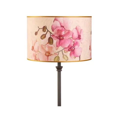 Paralume cilindrico medio Cm.35x23 h. - Orchidea - L'oca Nera