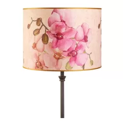 Paralume cilindrico grande Cm.40x30 h. - Orchidea - L'oca Nera