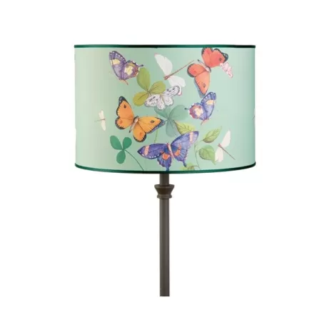 Paralume cilindrico medio Cm.35x23 h. - Farfalle - L'oca Nera