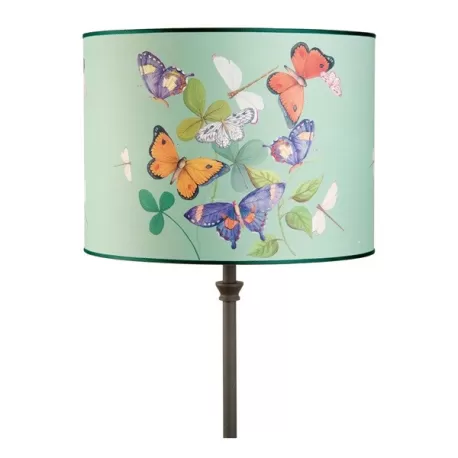 Paralume cilindrico grande Cm.40x30 h. - Farfalle - L'oca Nera