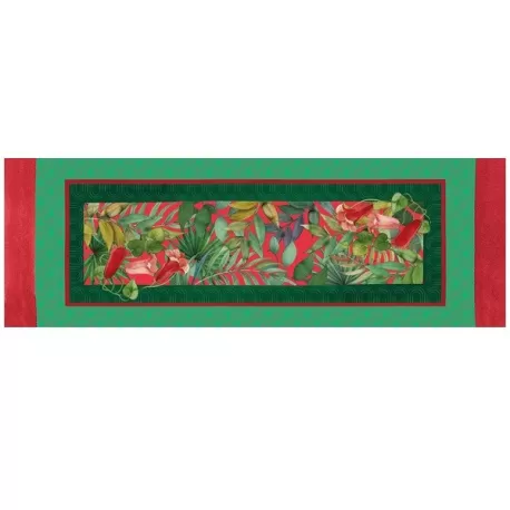 Tropical chic, Runner antimacchia Cm.50x155, 2 posti - L'oca Nera