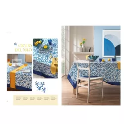 Giglio del nilo, Tovaglia antimacchia Cm.155x155, 4 posti - L'oca Nera 2