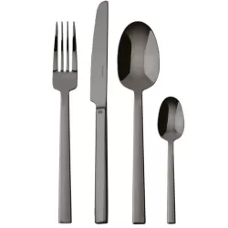 Neutra, Servizio 24 posate monoblocco pvd 2black - Sambonet