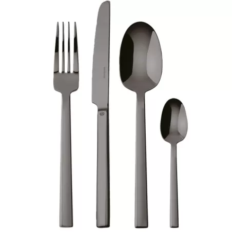 Neutra, Servizio 24 posate monoblocco pvd 2black - Sambonet