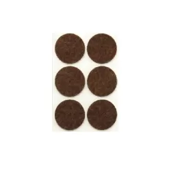 Feltrino adesivo marrone tondo Mm.20 Pz.12