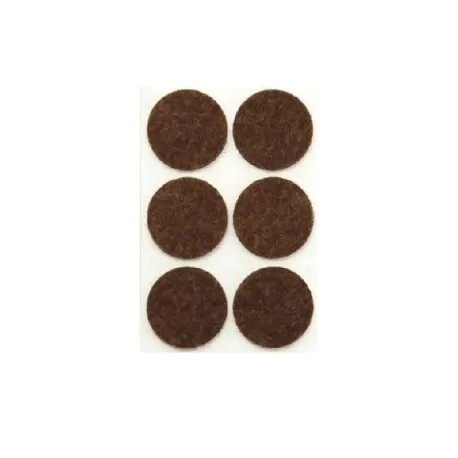 Feltrino adesivo marrone tondo Mm.20 Pz.12