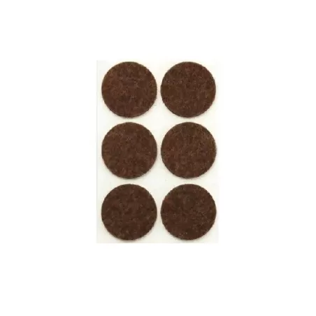 Feltrino adesivo marrone tondo Mm.20 Pz.12