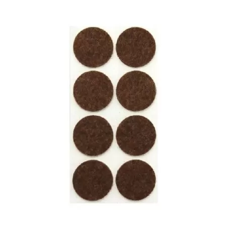 Feltrino adesivo marrone tondo Mm.24 Pz.8