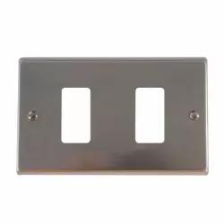 Coprinterruttore alluminio 2 posti