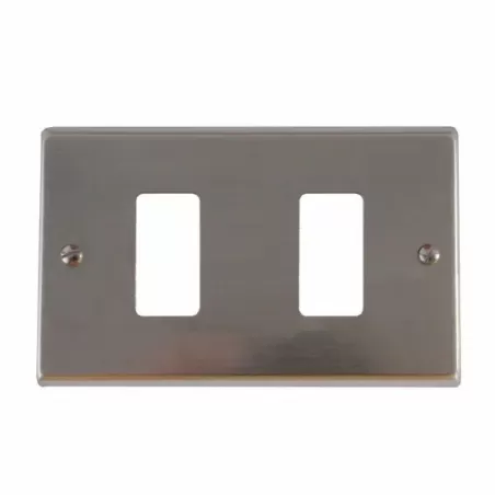 Coprinterruttore alluminio 2 posti