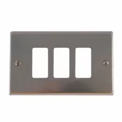 Coprinterruttore alluminio 3 posti