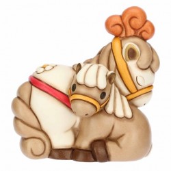 Coppia cavalli Priscilla e Lea in ceramica Eolia - Thun