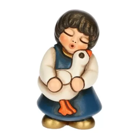 Bimba con oca presepe classico, blu - Thun