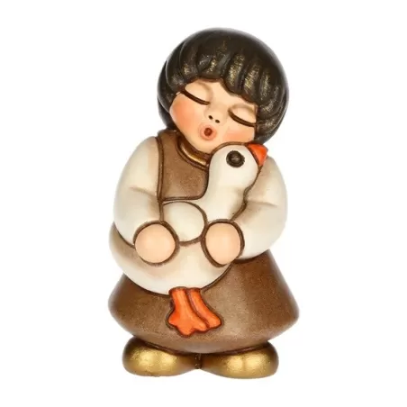 Bimba con oca presepe classico, bianco - Thun