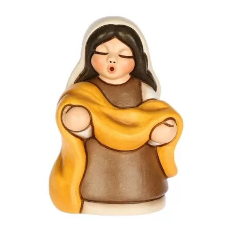 Venditrice di stoffe presepe classico, bianco - Thun