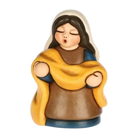 Venditrice di stoffe presepe classico, blu - Thun