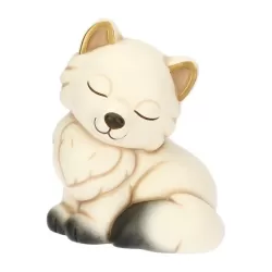 Volpe bianca Perla in ceramica Inverno Incantato, grande - Thun