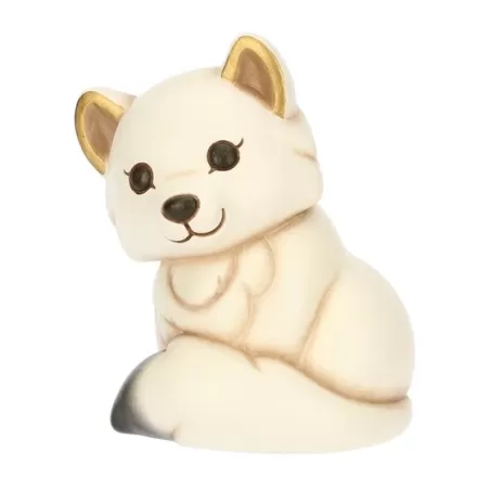 Volpe bianca Perla in ceramica Inverno Incantato, media - Thun