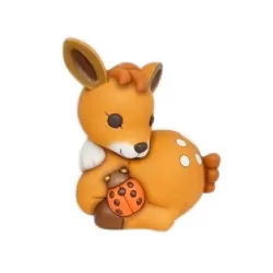 Cerbiatto Amy con coccinella in ceramica AbbracciAMI - Thun