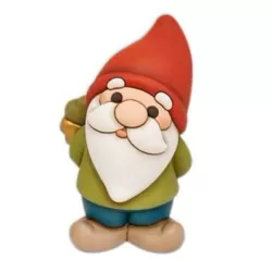 Gnomo Oliver con quadrifoglio portafortuna in ceramica Inverno Incantato, maxi - Thun
