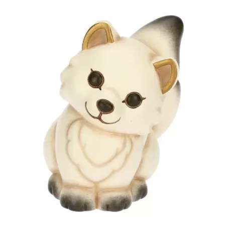 Volpe bianca Perla in ceramica Inverno Incantato, piccola - Thun