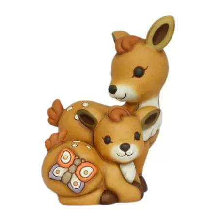 Coppia cerbiatto Amy con farfalla AbbracciAMI - Thun