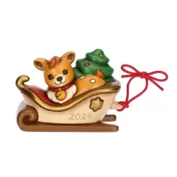 Slitta componibile cerbiatto Amy Limited Edition 2024 in ceramica - Thun