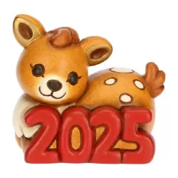 Cerbiatto Amy Buon Anno 2025 in ceramica - Thun