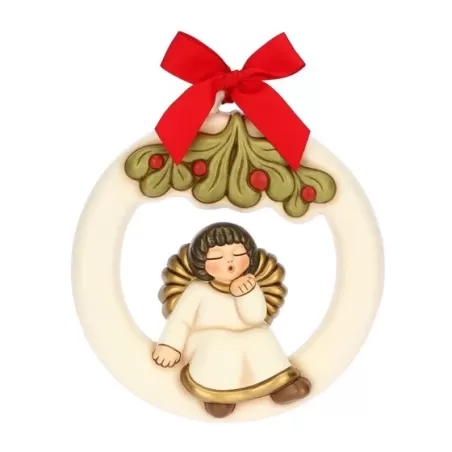 Ghirlanda con angelo in ceramica Sorprese di Natale - Thun