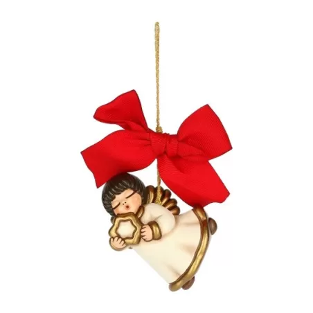 Addobbo natalizio angelo con stella in cermica, grande - Thun