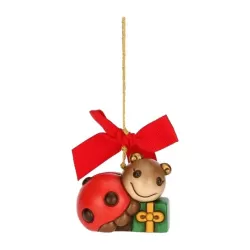 Addobbo natalizio coccinella Ella in ceramica, piccolo - Thun