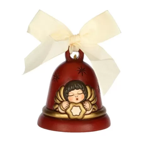 Campanella Limited Edition 2024 con angelo in ceramica, rosso - Thun