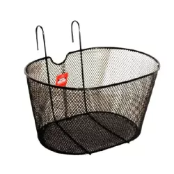 Cestino per bicicletta anteriore nero spina