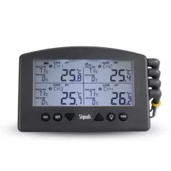 Termometro digitale da cucina Barbecue Signals con Wi-Fi, Bluetooth e 4 sonde - Thermapen