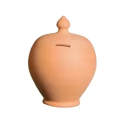 Salvadanaio terracotta tondo Cm.10 H.16