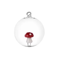 Alice Christmas Edition, Palla Natale fungo rosso Cm.10 set 2 pezzi - Ichendorf