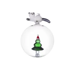 Tabby Cat Christmas Edition, Palla Natale gatto-albero Natale 2 pezzi - Ichendorf