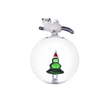 Tabby Cat Christmas Edition, Palla Natale gatto-albero Natale 2 pezzi - Ichendorf