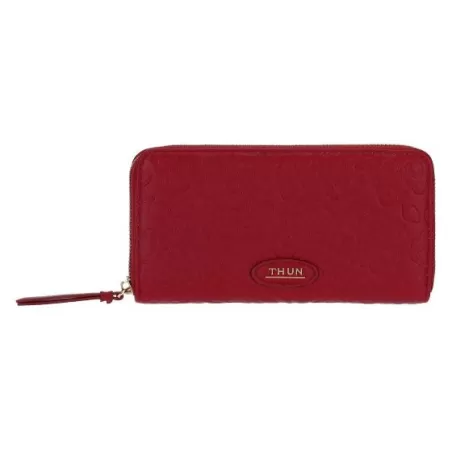 Portafogli con chiusura zip in copelle bordeaux - Thun