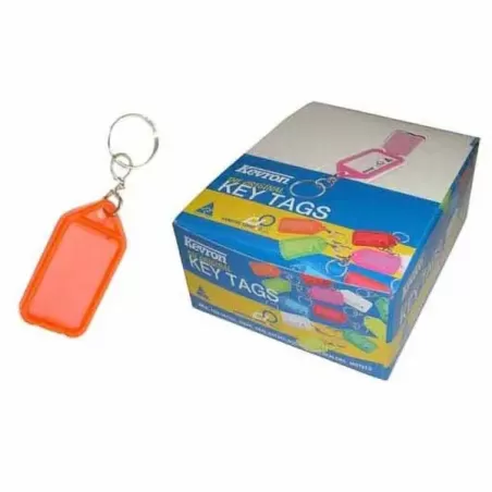 Portachiavi etichetta anello girevole colori assortiti maxi