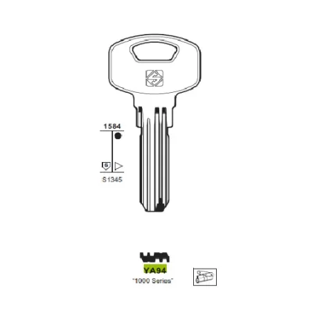 Chiave punzonata, Yale - YA94 - Silca