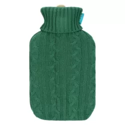 Boule acqua calda con cover in tricot jaqard AbbracciAMI, verde - Thun