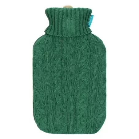 Boule acqua calda con cover in tricot jaqard AbbracciAMI, verde - Thun