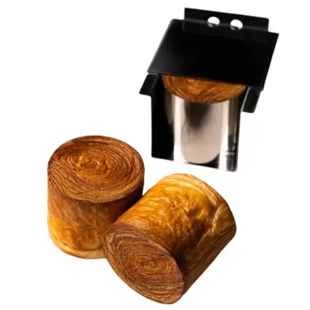 Stampo croissant geometrico cilindro in acciaio inox Mm. Ø 65×60 h. - Pavoni